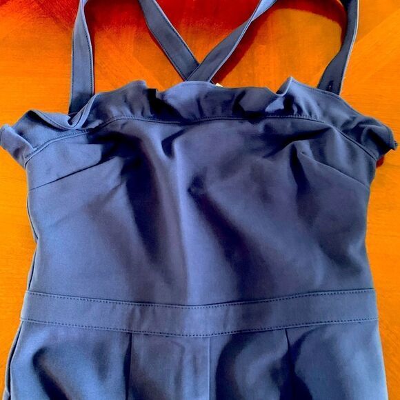 Likely Romi wide leg  retro style jumpsuit size 2 and 4 in blue NWT - Picture 7 of 11